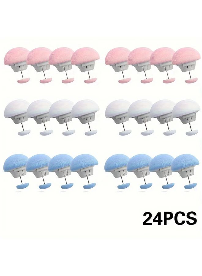 24 Random Color Mushroom Pattern Bed Sheet Clips Non Slip Reusable Bedding Clips - Image 5