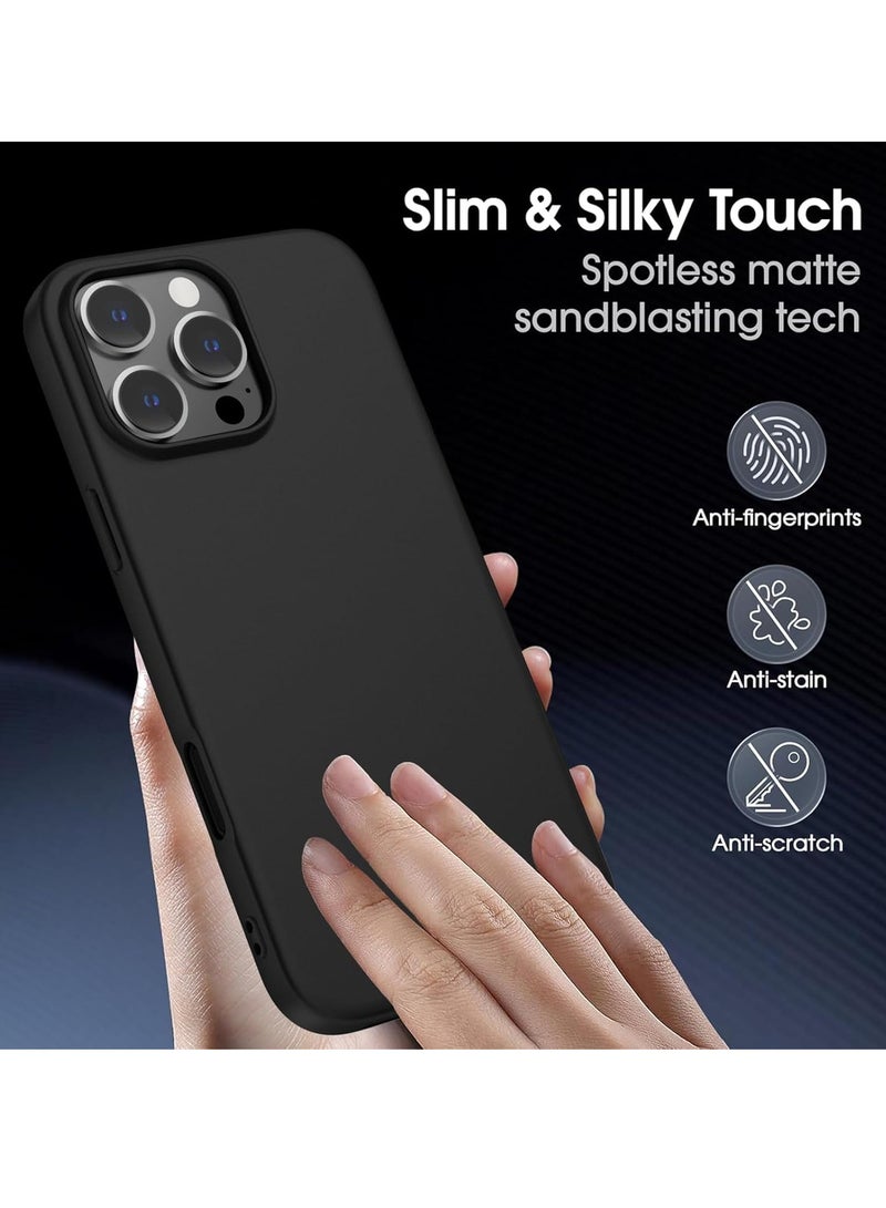 ELTRAZONE Ultra-Thin Matte Black iPhone 16 Pro Case – Shockproof, Anti-Scratch with Enhanced Camera Lens & Screen Protectors - Image 2