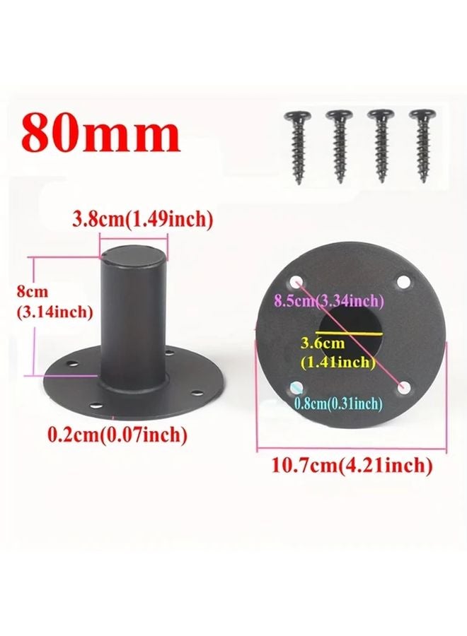 Heavy Duty Iron Speaker Cone Base Holder 108mm x 60mm Adjustable Pole Mount Bracket - Image 3