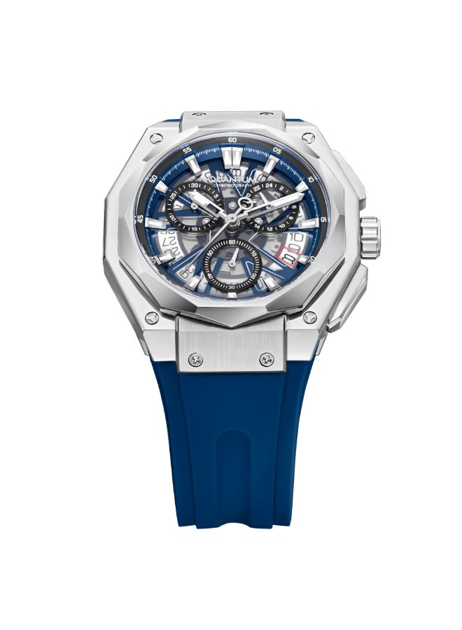 Quantum Men's Silicone Chronograph Watch HNG1097.359 - 47 mm - Image 5