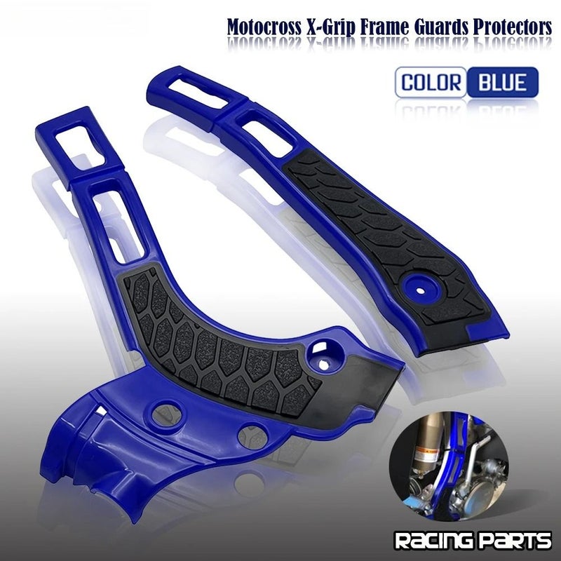 X Grip Frame Protector Cover Blue Compatible With Yamaha YZ WR 125 250 250X YZ125 YZ250 YZ250X WR125 WR250 2006 2022 - Image 2