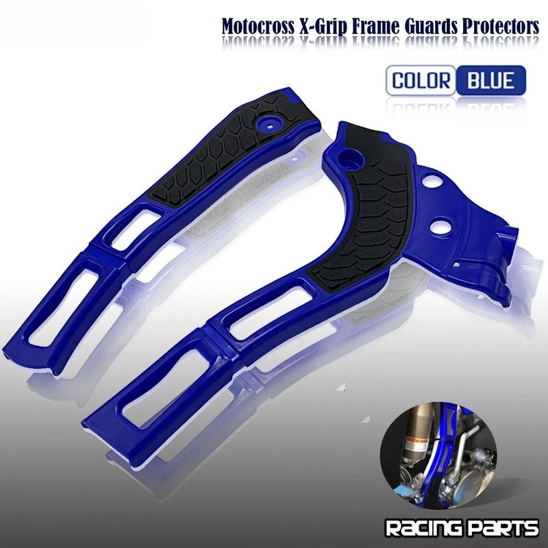 X Grip Frame Protector Cover Blue Compatible With Yamaha YZ WR 125 250 250X YZ125 YZ250 YZ250X WR125 WR250 2006 2022 - Image 3