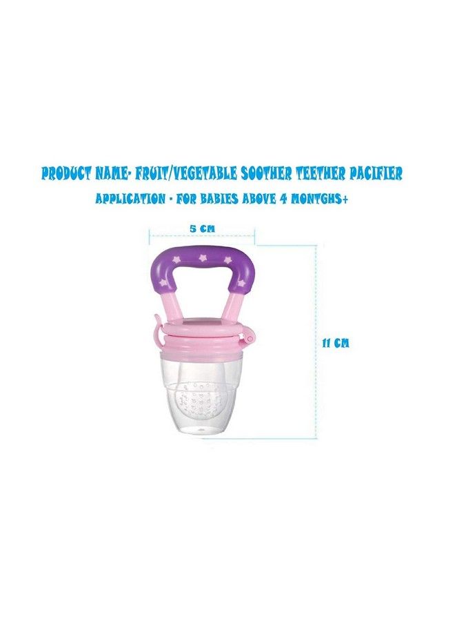 Tinny Tots Baby Pacifier Food Feeder Silicone Fresh Fruit Vegetable Teething Nibbler Feeding Pacifier Bpafree; Selfsoothing Fruit Toy For Toddlers Infants(4 Months+) (Pink Pack Of 1) - Image 5
