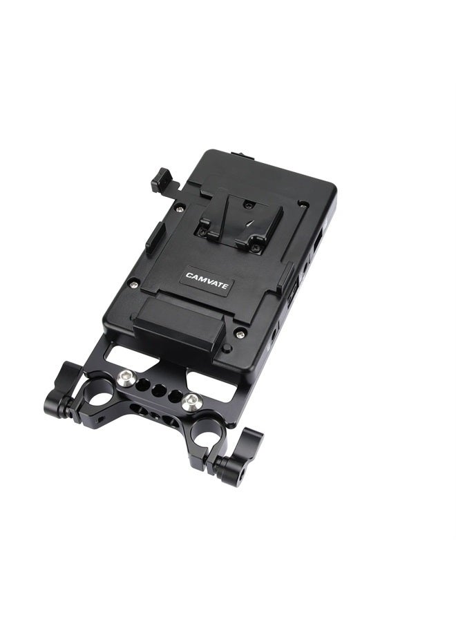 CAMVATE V Lock Mounting Plate Power Supply Splitter with 15mm Rod Clamp - 1524 - Image 1