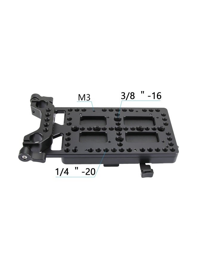 CAMVATE V Lock Mounting Plate Power Supply Splitter with 15mm Rod Clamp - 1524 - Image 4