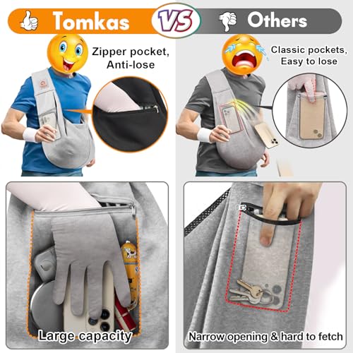 Tomkas Dog Sling Carrier for Small Dogs Puppy Carrier for Small Dogs (Grey, for Pets Weight 2-7 lbs) - Image 2