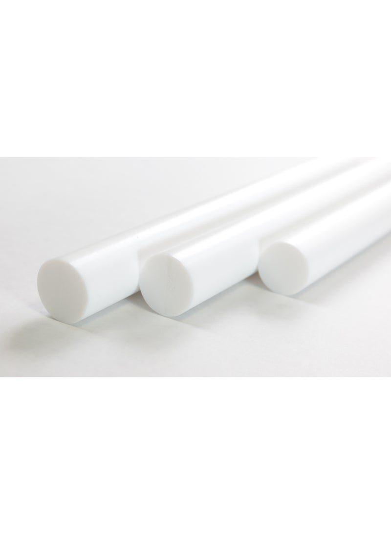 قضيب تفلون PTFE قطر خارجي 25 مم × طول 1000 مم (1 متر)