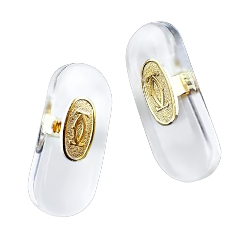 hengfento2 Nose Pads Replacement for Cartier Screw-in Eyeglasses Sunglasses Size Large with screws and screwdriver (gold) - Image 5