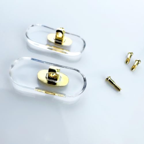 hengfento2 Nose Pads Replacement for Cartier Screw-in Eyeglasses Sunglasses Size Large with screws and screwdriver (gold) - Image 3