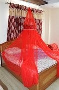 Creative Textiles Good Night Sleep Red Mosquito Net - Image 4