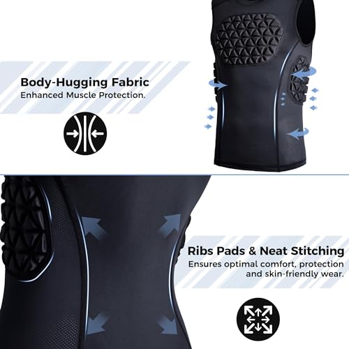 Legendfit Adult Baseball Football Chest Rib Protector Padded Shirt Softball Heart Guard - Image 3