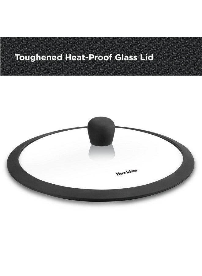 Hawkins 1.25L Breakfast Pan, Nonstick Triply Stainless Steel Appachatty with Glass Lid, Chetty Pan, Appam Patra, Honeycomb Round Bottom Small Kadai, Siler (NSA125G) - Image 4