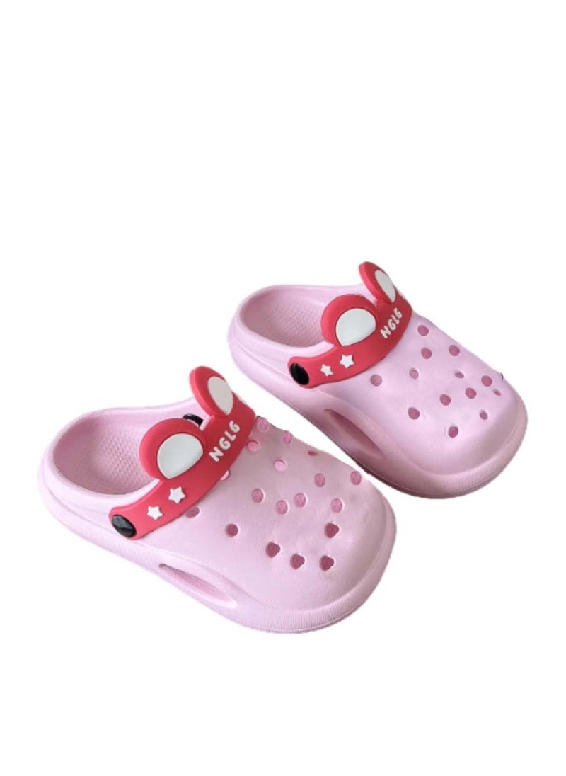 Huitich Cute Pink Kids Clogs with Cartoon Charms 26-27 170Cm  - Image 1