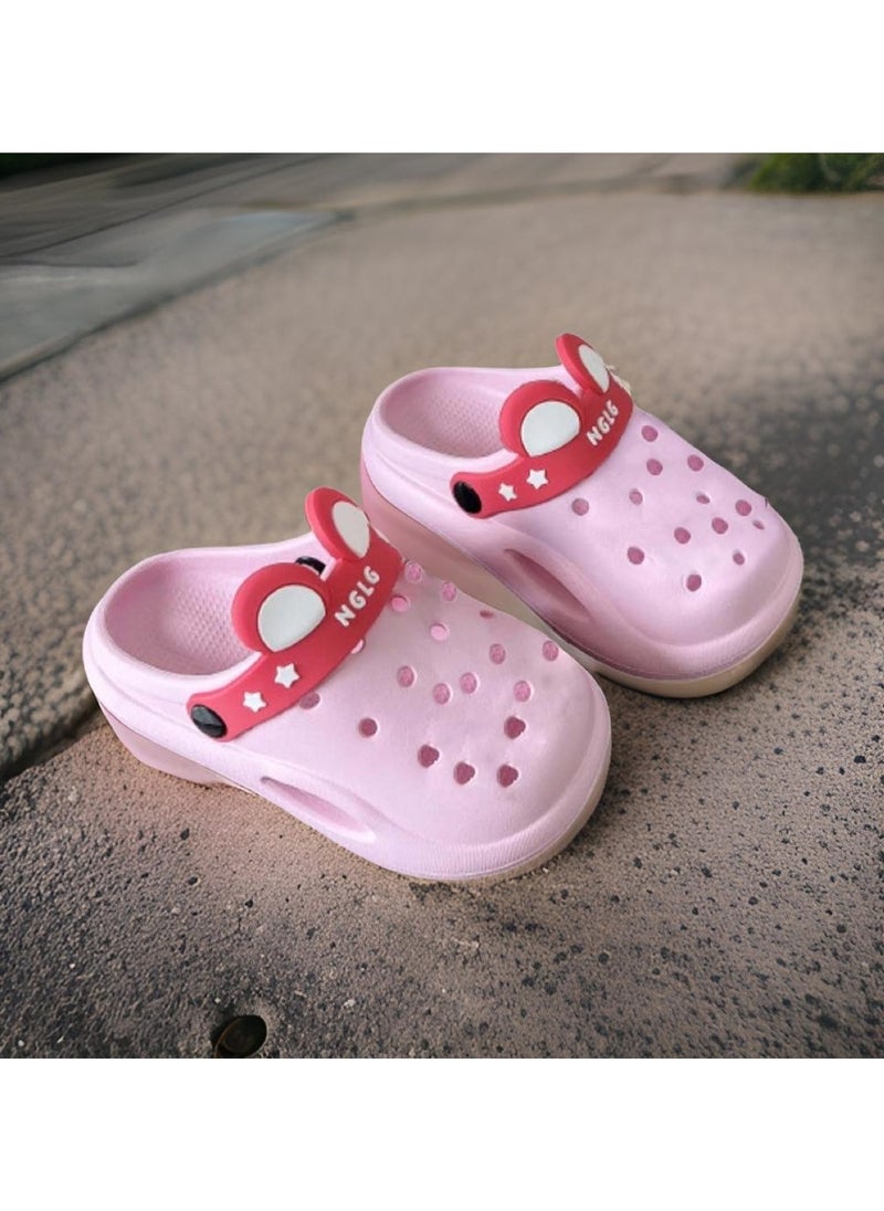 Huitich Cute Pink Kids Clogs with Cartoon Charms 26-27 170Cm  - Image 3