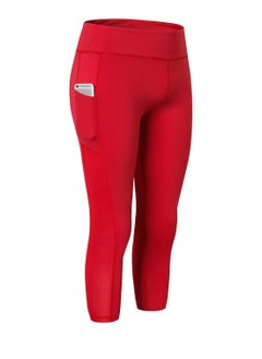 Women Quick Dry Breathable Elastic Trousers Red