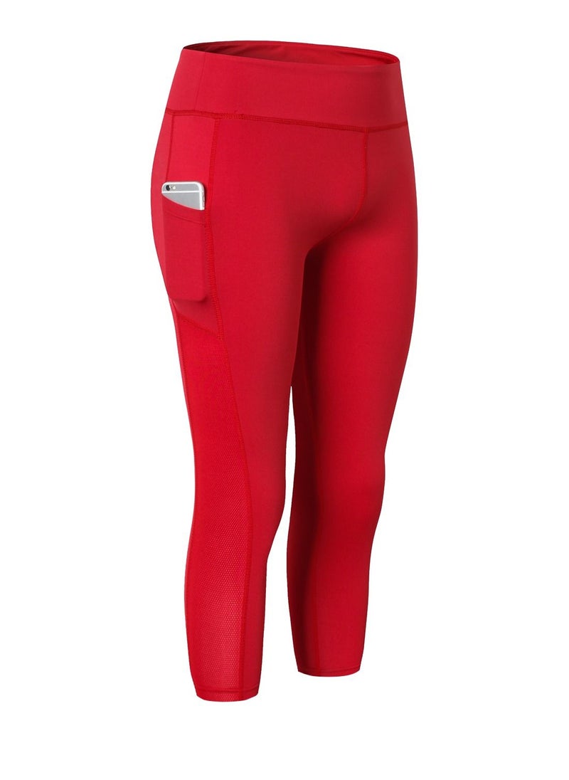 Loquat - Women Quick Dry Breathable Elastic Trousers Red - Image 1