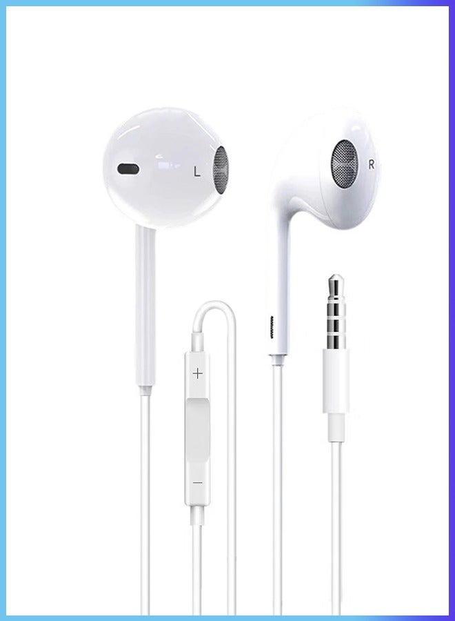 Universal Version 3.5mm In-Ear Wired Headset, Support Call And Music - White  - Image 1