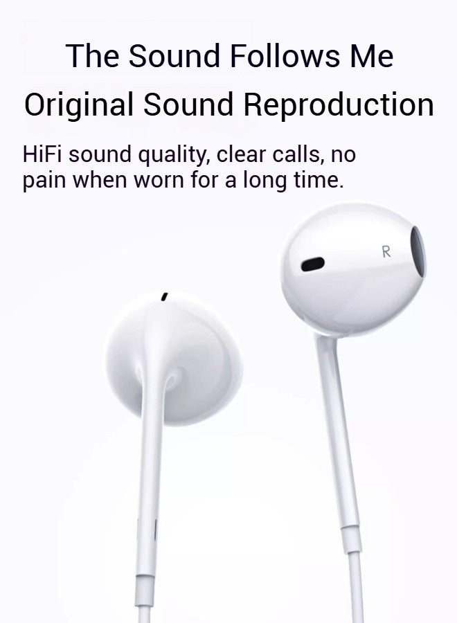 Universal Version 3.5mm In-Ear Wired Headset, Support Call And Music - White  - Image 2