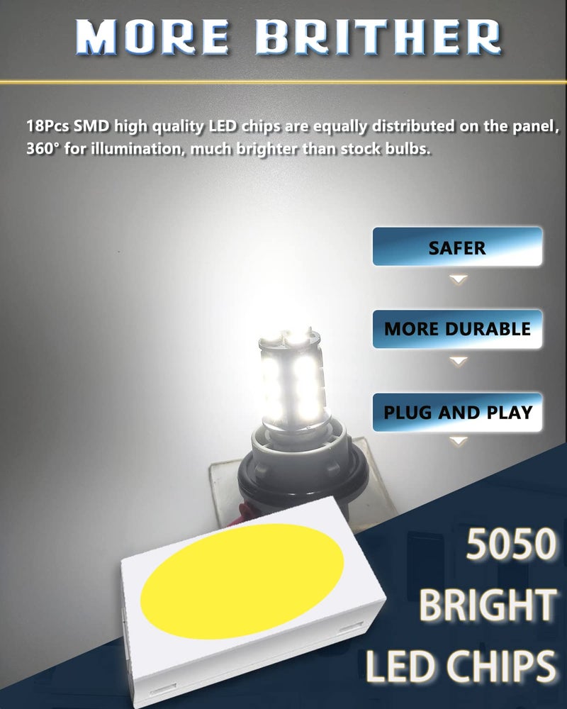 UNXMRFF 1156 LED Bulb White Super Bright 7506 1073 1003 1141 BA15S LED Bulbs 5050 18-SMD Replacement for 12V RV Interior Ceiling Dome Light/Travel Trailer/Boat Indoor/Camper Light Bulbs (Pack of 10) - Image 4