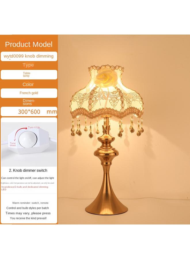 Bluejw European-style New Table Lamp Chinese-style Retro Bedside Lamp Living Room Simple Decorative American Nightlight Simple Atmosphere Lamp - Image 1