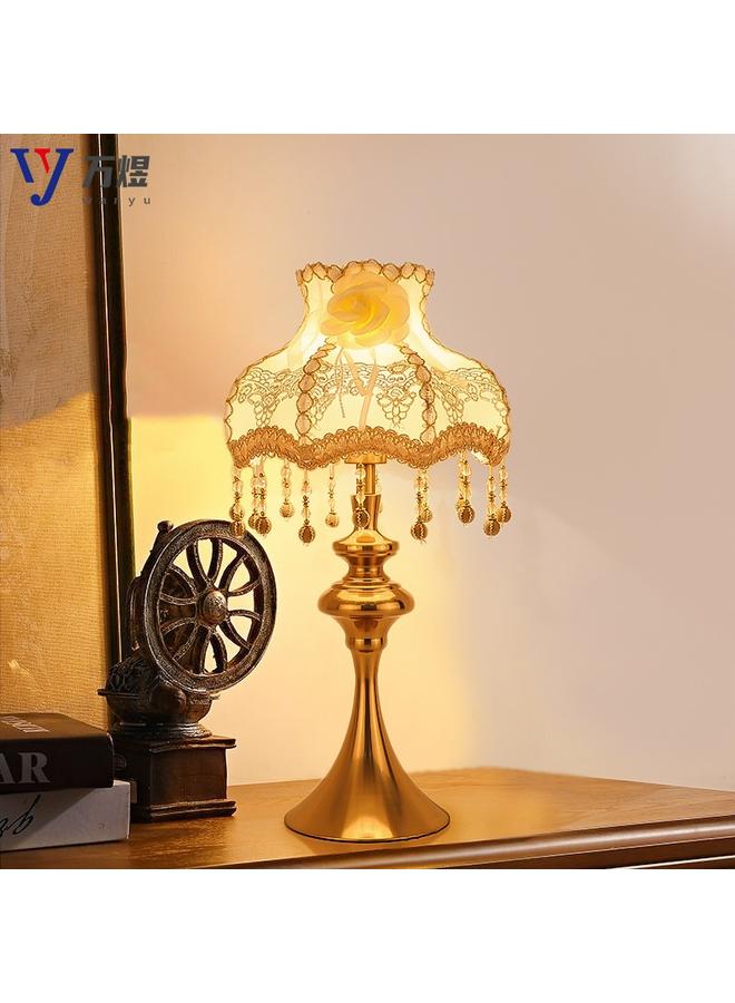 Bluejw European-style New Table Lamp Chinese-style Retro Bedside Lamp Living Room Simple Decorative American Nightlight Simple Atmosphere Lamp - Image 2