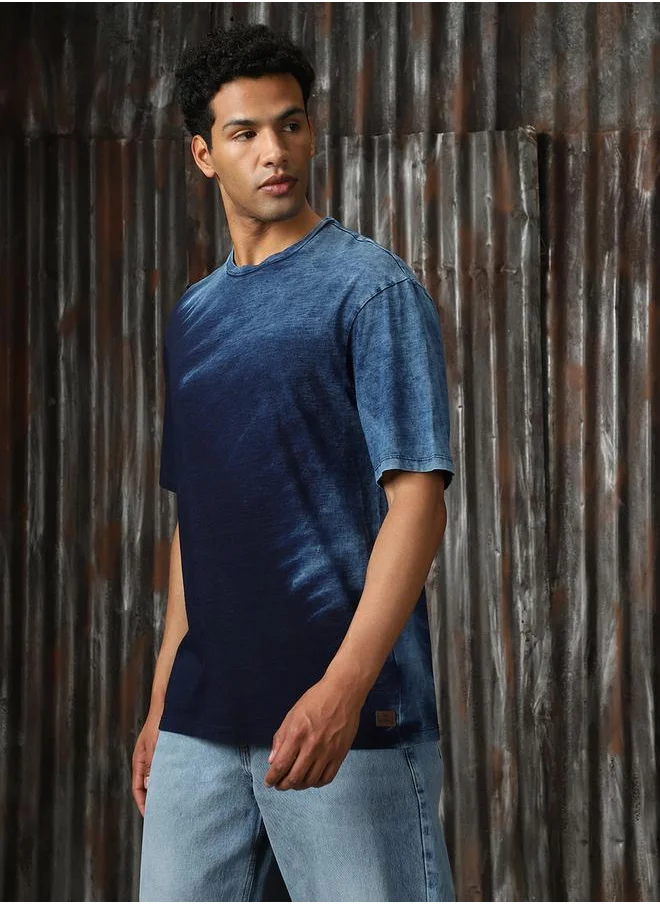 HIGH STAR Acid Washed Round Neck T-Shirt by Styli