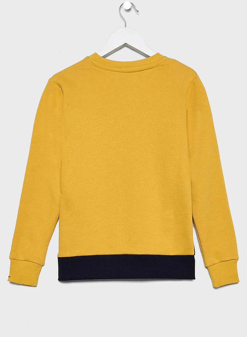 Jack & Jones Junior Teen Color Block Sweatshirt