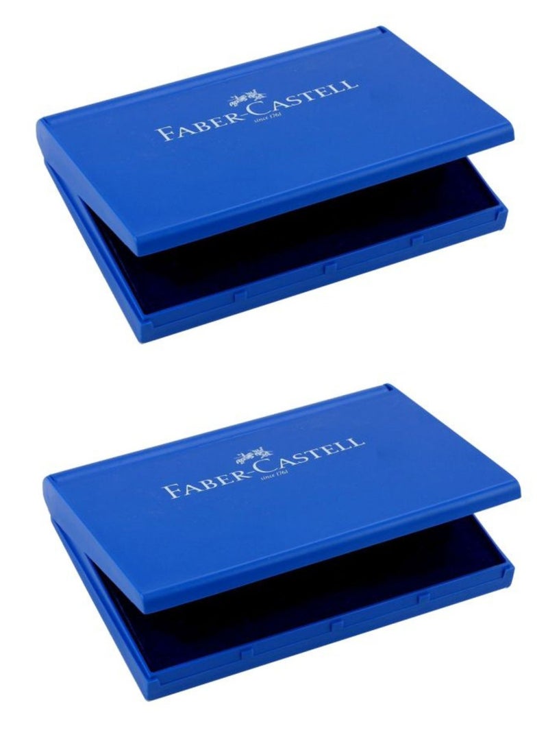 FABER-CASTELL 2-Pieces Stamp Pad 110X70 Mm Blue - Image 1