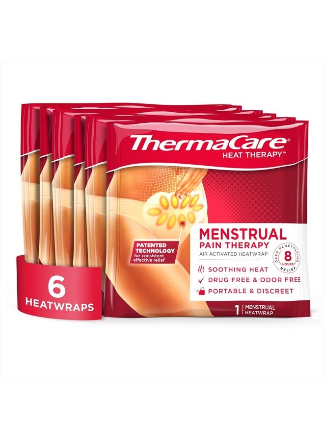 ThermaCare - Portable Menstrual Heating Pad, Period Therapy Heat Patches for Cramps (6 Count) - Image 1