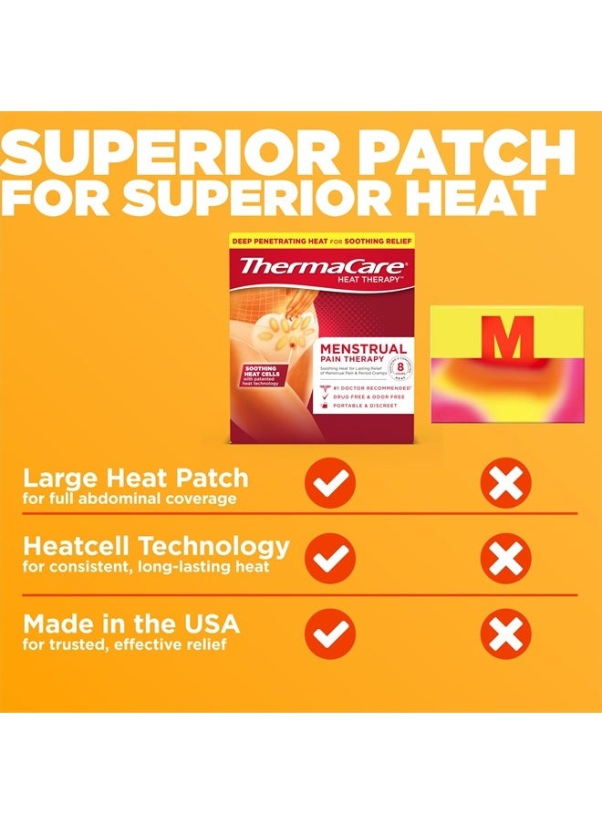 ThermaCare - Portable Menstrual Heating Pad, Period Therapy Heat Patches for Cramps (6 Count) - Image 1