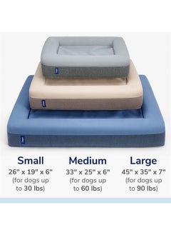 Dog Bed, Plush Memory Foam, Small, Sand