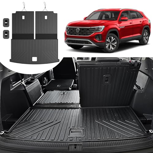 HOUCLEMIC 2nd Backrest Mat for Volkswagen VW Atlas 2018-2025 2026 (Not for Cross Sport)-All Weather TPE Seat Back Cover Protection Kick Mats for VW Atlas SE SEL Peak Edition Accessories-7 Seats - Image 1