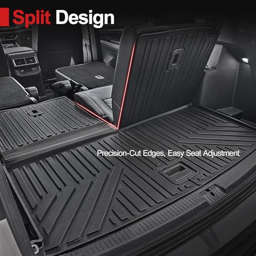 HOUCLEMIC 2nd Backrest Mat for Volkswagen VW Atlas 2018-2025 2026 (Not for Cross Sport)-All Weather TPE Seat Back Cover Protection Kick Mats for VW Atlas SE SEL Peak Edition Accessories-7 Seats - Image 2