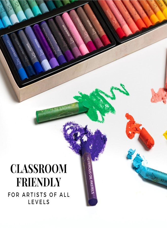 Aliferous Art Oil Pastels - 48 Colors soft pastels for artists - oil pastel set - pastels art set - portfolio oil pastels professional - pastels art supplies for kids - pastel kit - Image 4