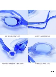 Generic Water World Swimming Goggles Anti Fog With Connected Earplug For Adults multi couler  - Image 5