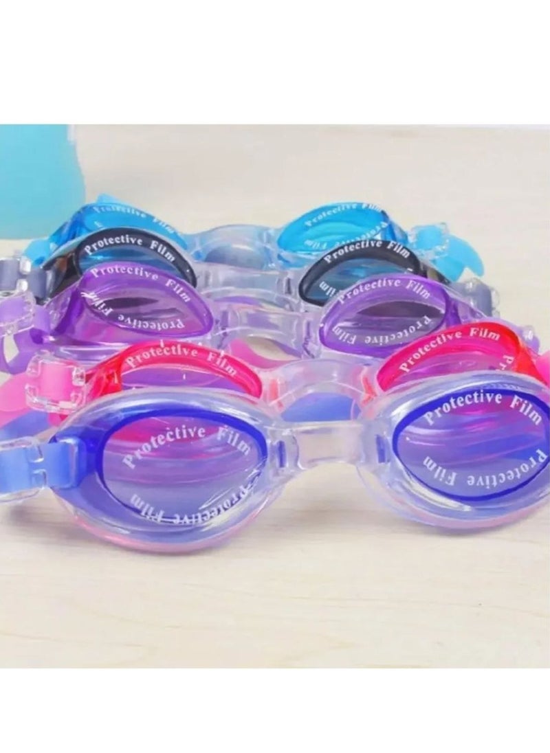 Generic Water World Swimming Goggles Anti Fog With Connected Earplug For Adults multi couler  - Image 1
