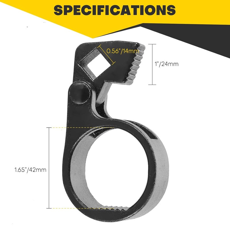 Acymner Universal Inner Tie Rod Removal Tool | Heavy-Duty Steering Track Rod Removal Tool, Inner Tie Rod Wrench 27-42mm for Car Truck SUV Motorcycle - Image 2