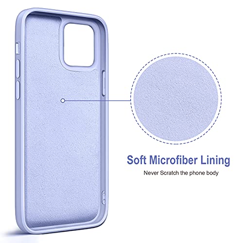 Hython Case for iPhone 12 Case & iPhone 12 Pro Case with Ring Stand, 360° Rotatable Ring Holder Magnetic Kickstand, Shockproof Rubber Protective Phone Case Cover Inner Microfiber Lining, Light Purple - Image 3