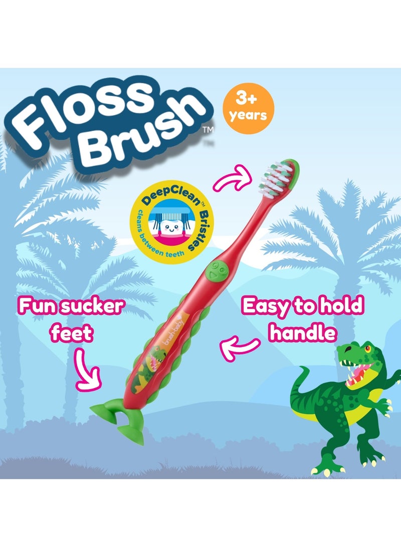 Brush-Baby FlossBrush Kids Toothbrush | Deep Clean Bristles | Fun Character Design | Pack of 2 | 0–18 Months - Image 3