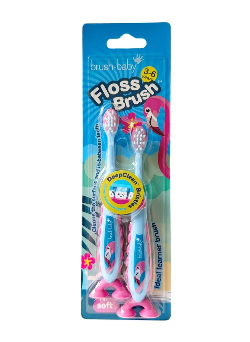Brush-Baby FlossBrush Kids Toothbrush | Deep Clean Bristles | Fun Character Design | Pack of 2 | 0–18 Months - Image 5