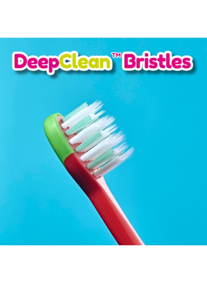 Brush-Baby FlossBrush Kids Toothbrush | Deep Clean Bristles | Fun Character Design | Pack of 2 | 0–18 Months - Image 4