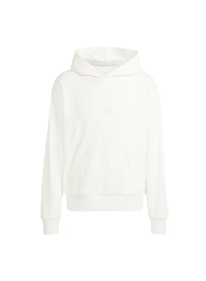 adidas Adidas M A Szn M Hd White Hooded Sweat Sweatshirts For Men
