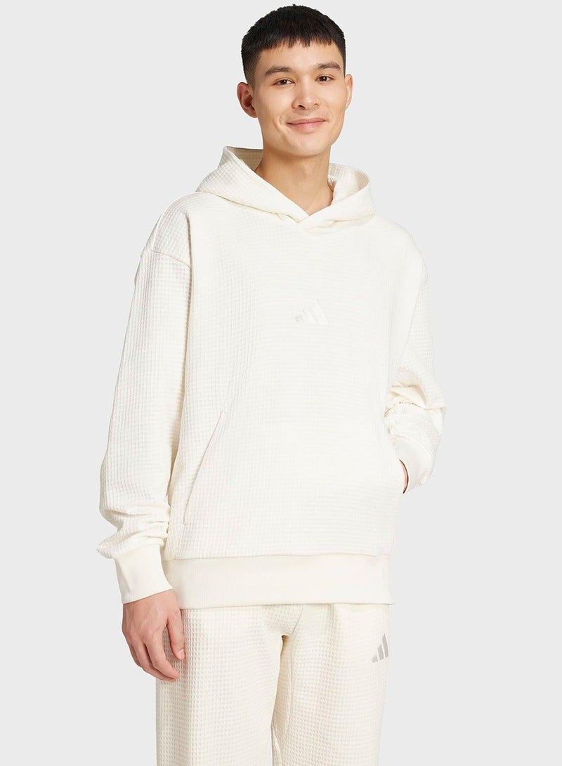 Adidas ALL SZN Waffle Knit Hoodie - Image 1