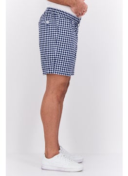 Jack Jones Men Regular Fit Drawstring Checkered Basic Shorts, Black  - Image 2