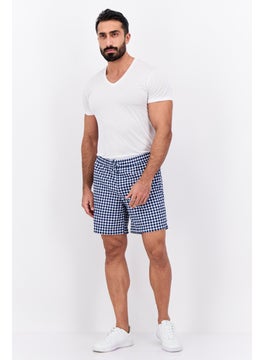 Jack Jones Men Regular Fit Drawstring Checkered Basic Shorts, Black  - Image 4