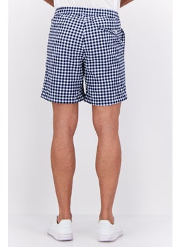 Jack Jones Men Regular Fit Drawstring Checkered Basic Shorts, Black  - Image 3