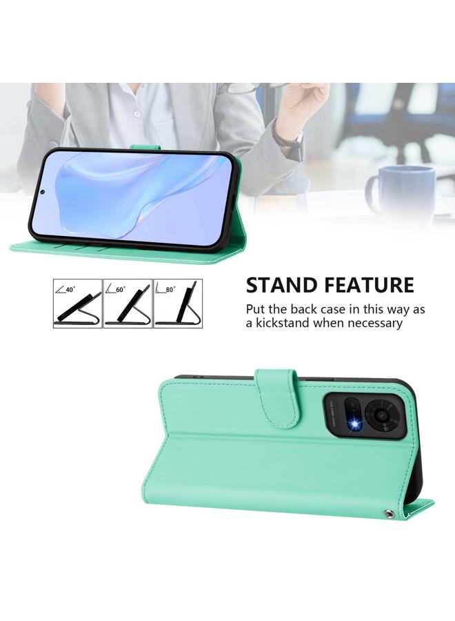 erorex Case For TCL 50 LE Skin Feel Solid Color Leather Phone Case with Lanyard  - Image 3