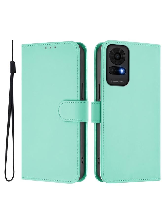 erorex Case For TCL 50 LE Skin Feel Solid Color Leather Phone Case with Lanyard  - Image 2