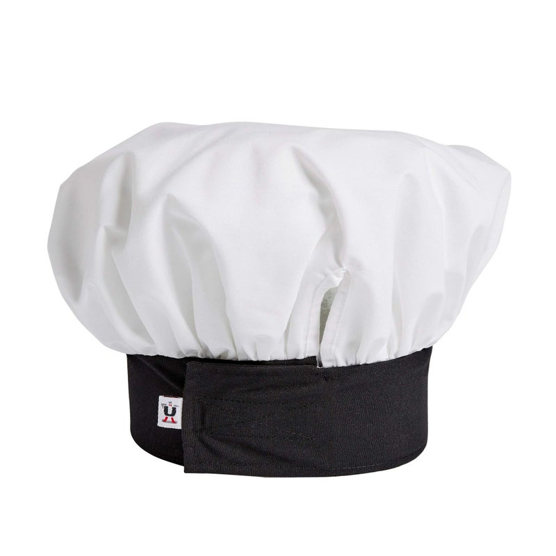 Uncommon Threads mens Twill Chefs Hat, White/Black, One Size US - Image 5