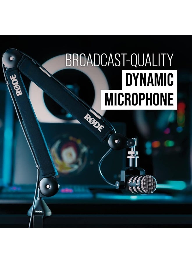 RODE RØDE PodMic Broadcasting Quality Dynamic Microphone with Integrated Swivel Mount for Podcasting, Streaming, Gaming and Voice Recording (Black) - Image 5